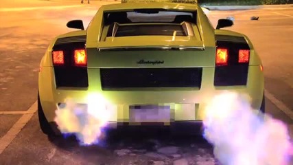 Така се пърже Lamborghini Gallardo Twin turbo !