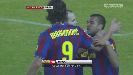 Valladolid 0:3 Fc Barcelona [messi goal]
