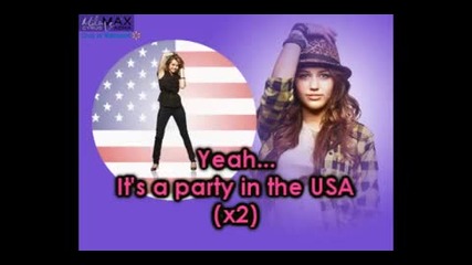 Miley Song 2009 - Party in the Usa (w Lyrics) 