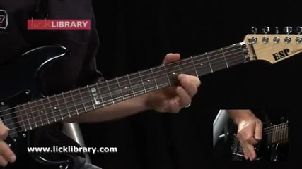 Over The Mountain - Main Guitar Solo - Slow & Close Up - www.licklibrary.com 