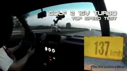 Golf 2 16v Turbo 322km/h (200mph) Brutal Acceleration