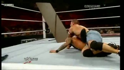 Wwe Raw 2010 Randy Orton vs John Cena Tables Match