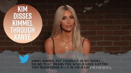 Kim K reads Kanye's mean tweet back to Jimmy Kimmel