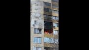Пожар в блок в столицата, тече евакуация