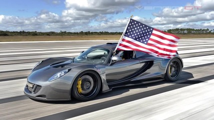 Най-бързият в света: Hennessey Venom G Т развиващ 435.31 км/ч (270.49 mph)