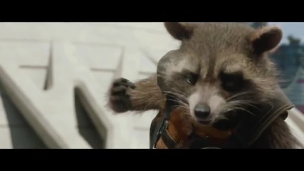 Дивата комбина герои Ракетата и Грут от филма Пазители на Галактиката (2014)