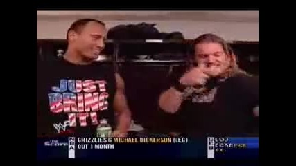 The Rock & Y2j Chris Jericho Hilarious Handshake - Very Funny (hq) 
