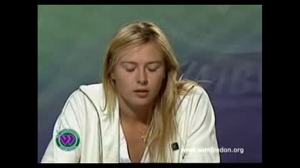 Wimbledon 2007 - Sharapova Interview