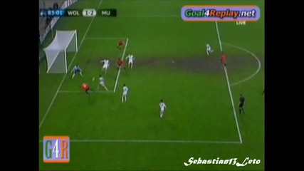 Обертан подава за гол на Оуен vs Волфсбург 