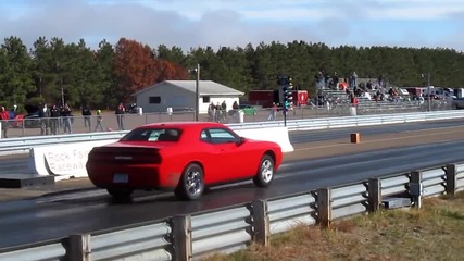 2009 V6 Dodge Challenger single turbo running a 12.855 @ 107.69 mph