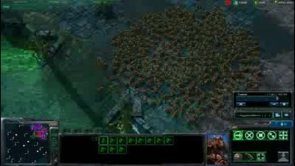 starcraft 2 beta crazy zergling rush almost 400 zerglings masive attack 