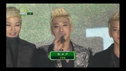 (bg subs) B. A. P - Best New Artist - Melon Music Awards (14.12.12)