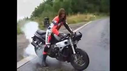 Motorcycle stunts and crashes