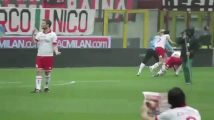Интересната загрявка на Милан и Бари преди мача им