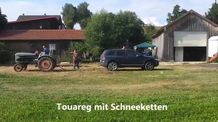 Може Ли един Vw Touareg да направи за смях Трактор! Само Гледайте какво се случи!