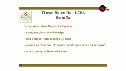 Преди Ботев Пловдив - ЦСКА