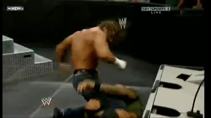 Triple H returns and attacks Randy Orton & Legacy