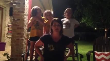 Liz Ranson - triplet mom doing the Als ice bucket challenge