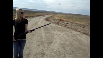 How us girls in Montana do it!! 2nd shot with a 12 gauge