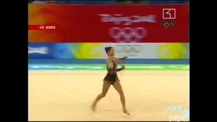 Изпълнението на Симона Пейчева с въже по художествена гимнастика 21.08.08