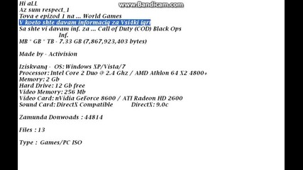 World Gamez #1 - Call of Duty Black Ops