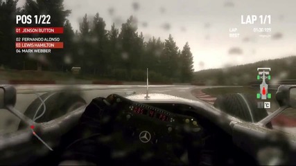 F1 2010 E3 Gameplay Video - Spa in the Wet 
