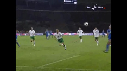 Италия 2:0 България Гросо 9