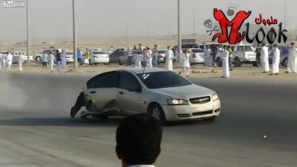 Spectacular Crash During Saudi Drift 2012