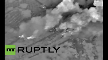Syria: Russian Air Force obliterate arms depot in Hama
