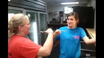 Brittany and tiffany cinnamon challenge