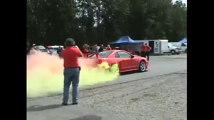 Kumho Ok Tires - Cobra R Color Smoke Burnout 