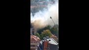 Пожар гори в жилищна сграда в София