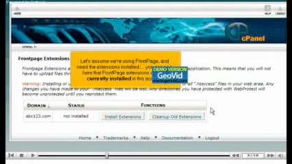 How to Manage Frontpage extensions by www.vivahost.com