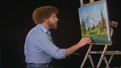 S02 Радостта на живописта с Bob Ross E01 - планинско езеро ღобучение в рисуване, живописღ