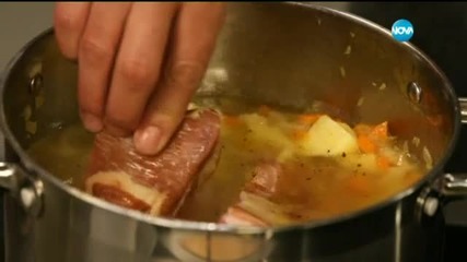 Картофена супа със зеле и пушени гърди - Бон Апети (28.10.2015)