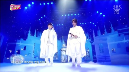 140216 Baekhyun & Suho ( Exo ) - Magic Castle ( Tvxq ) #new #mc #stage @ Inkigayo