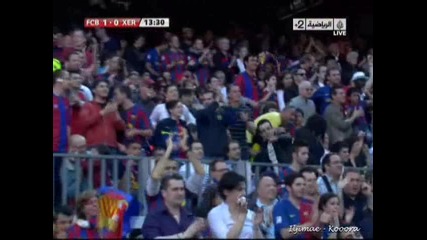 24.04.2010 Барселона 3 - 1 Херес гол на Жефрен Суарес 