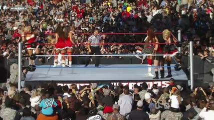 Wwe Tribute to the Troops Lay - Cool, Melina and Alicia Fox vs Natalya, Kelly Kelly and Bella Twins 