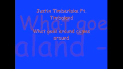 Justin Timberlake Ft Timbaland - What goes around comes around Lyricsin in info box 