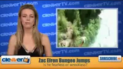 Zac Efron Goes Bungee Jumping 