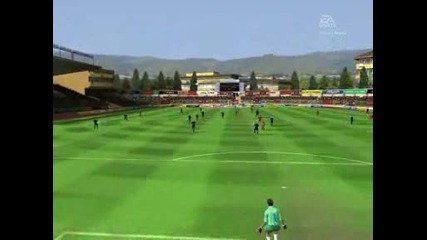 Fifa09 гол от полвината игрище