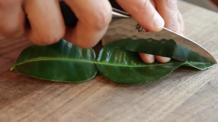 How to Chop and Use Kaffir Lime Leaves