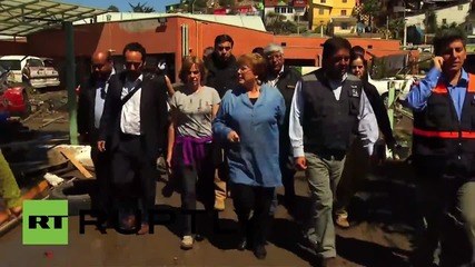 Chile: President Bachelet visits areas affected by earthquake