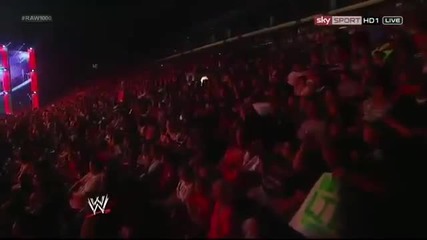 Wwe Raw 1000th Episode - Cm Punk vs John Cena ( Wwe Championship Match )