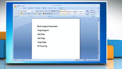 Microsoft® Word 2007: How to use headings and styles on Windows® 7?