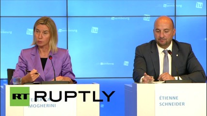 Luxembourg: Mogherini grilled over photo of drowned child refugee