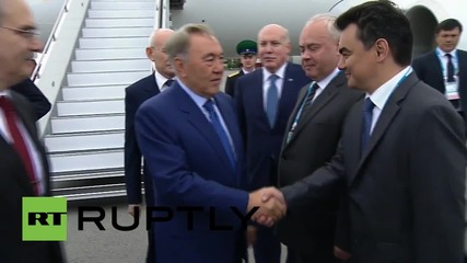 Russia: Kazakhstan President Nazarbayev arrives in Ufa for SCO summit