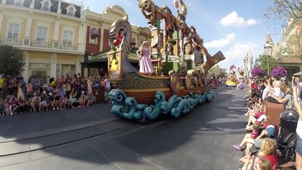 Gopro Full Disney World Festival of Fantasy Parade 2015 -every Disney Princess-