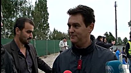 Президентът на Септември Румен Чандъров след победата над Берое