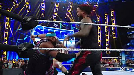 The Street Profits and Madcap Moss brawl with The Usos and Theory: SmackDown, July 22, 2022